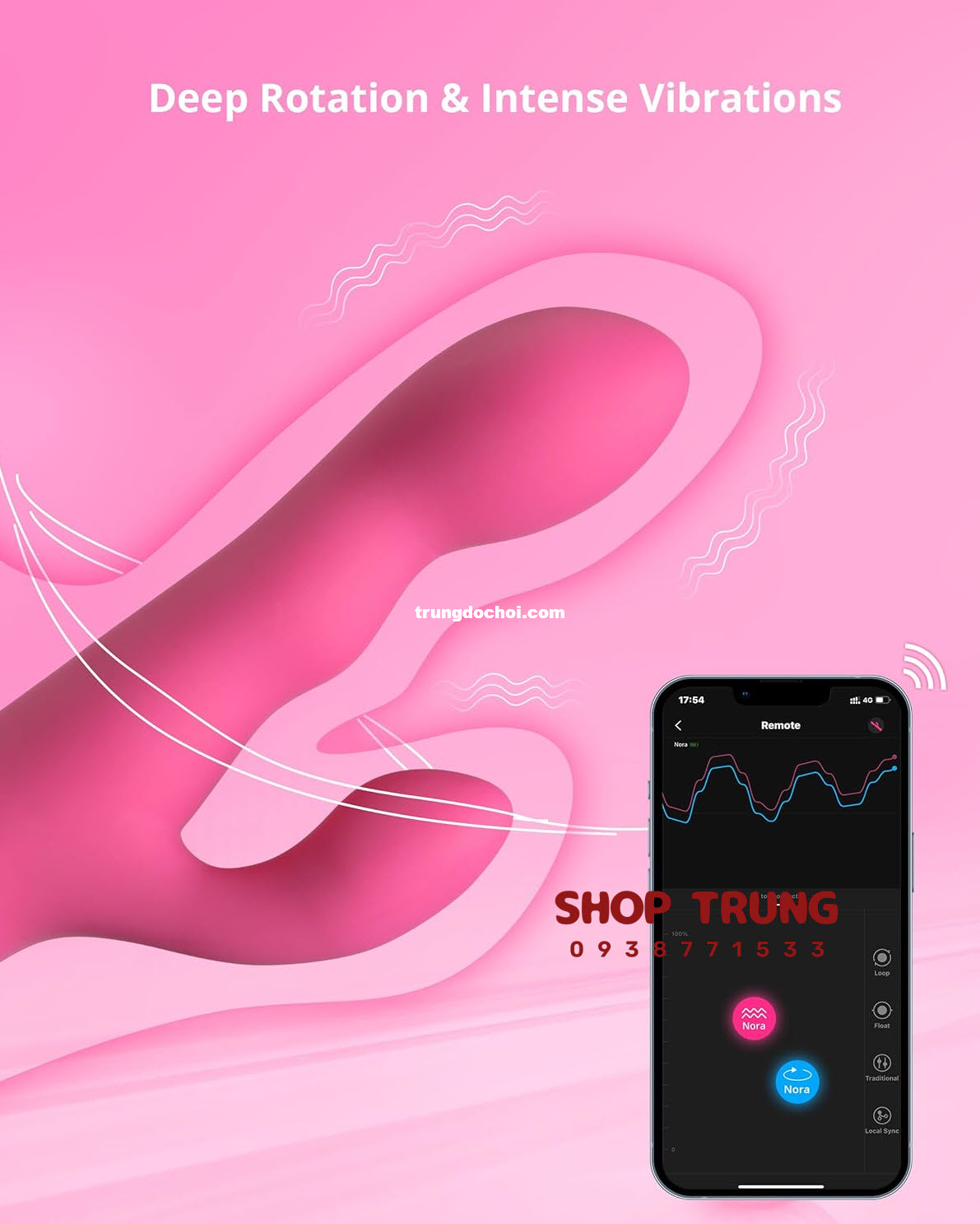 Dương Vật Giả Lovense Nora Rung Hai Động Cơ Dương Vật Giả Lovense Nora Rung Hai Động Cơ