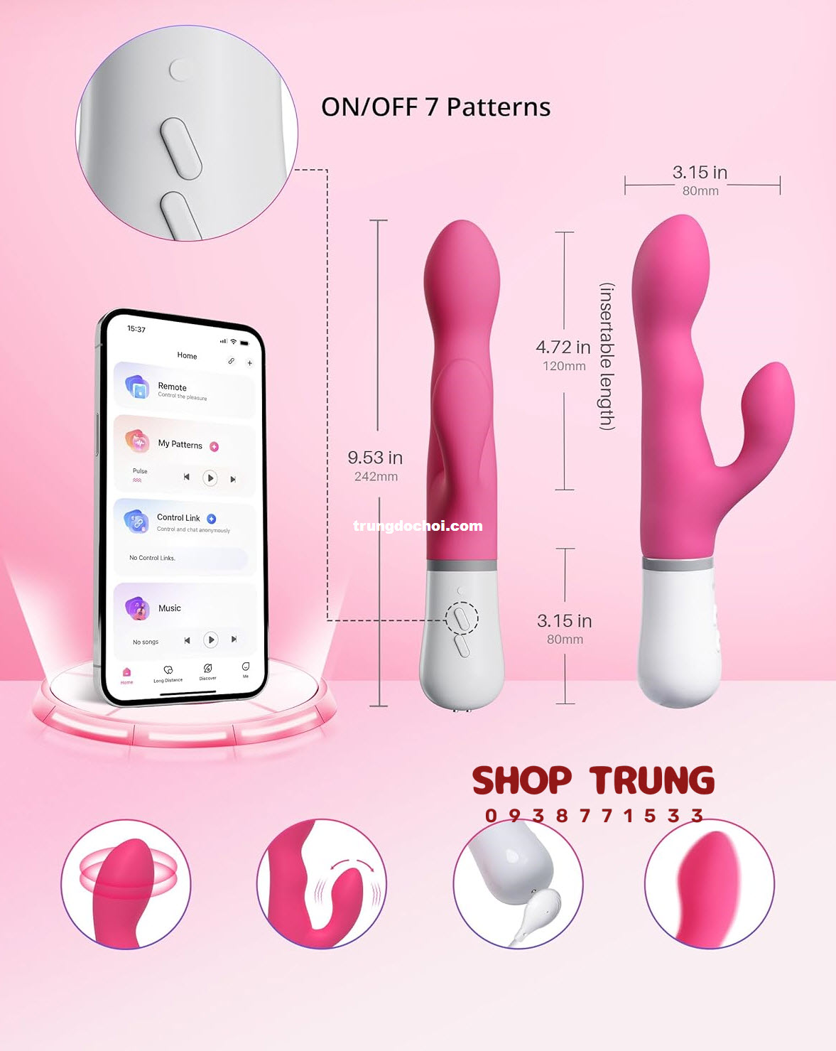 Dương Vật Giả Lovense Nora Rung Hai Động Cơ Dương Vật Giả Lovense Nora Rung Hai Động Cơ