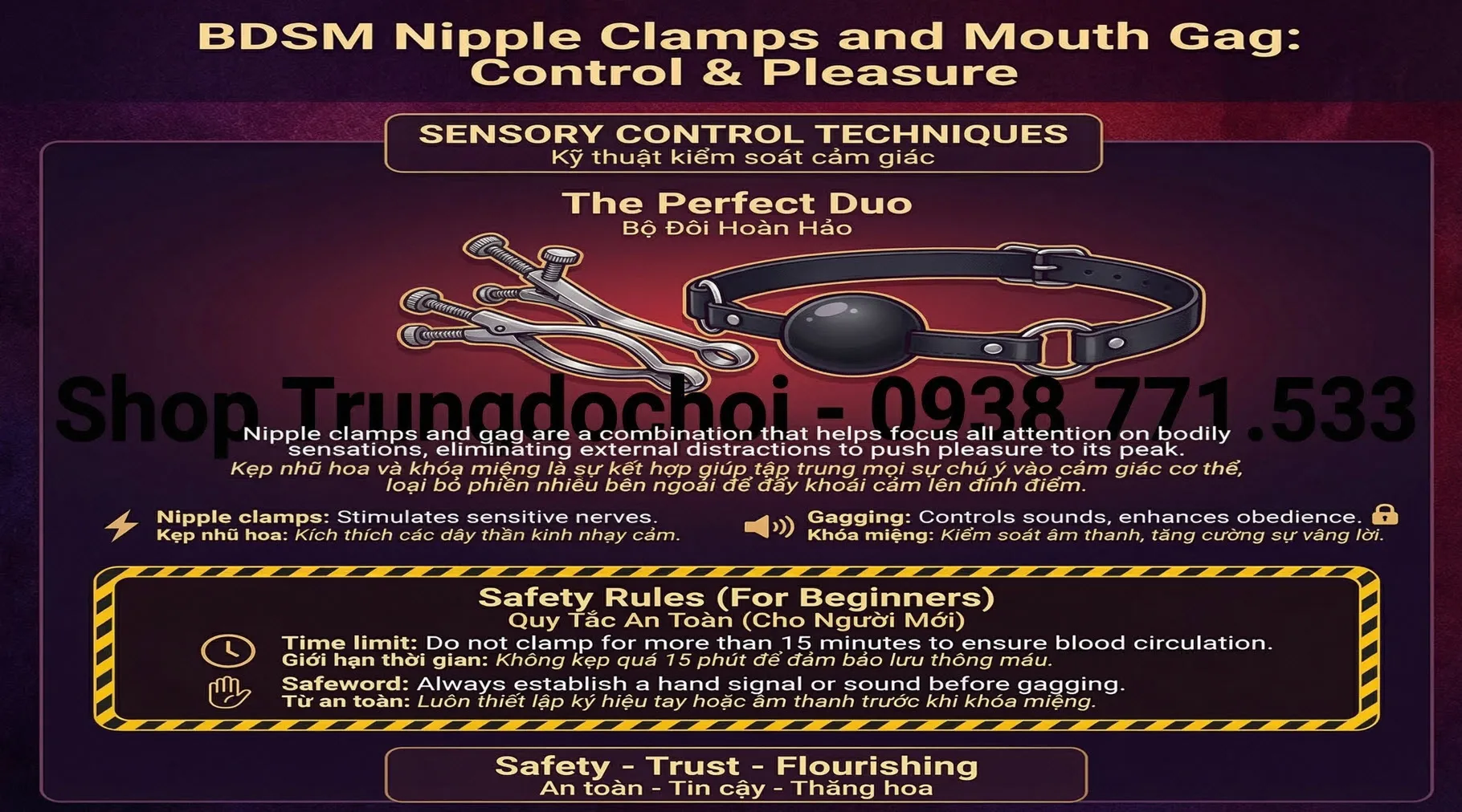 Kẹp Ti và Bịt Miệng BDSM Kẹp Ti và Bịt Miệng BDSM