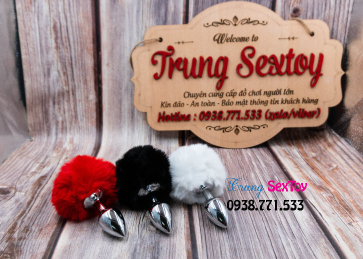 Kích thích hậu môn kim loại đuôi thỏ Kích thích hậu môn kim loại đuôi thỏ