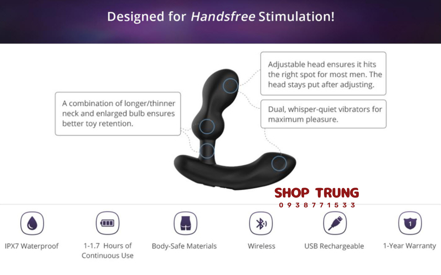 máy rung hậu môn Lovense Edge 2 máy rung hậu môn Lovense Edge 2