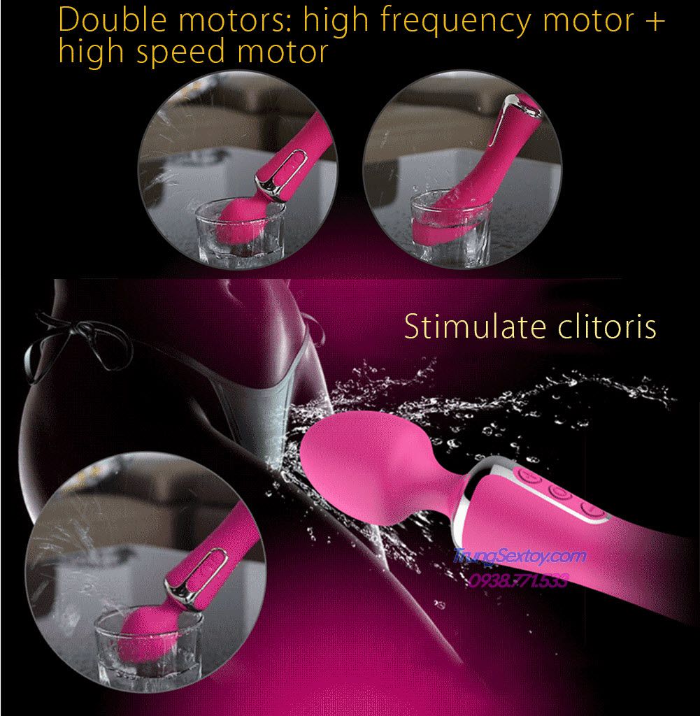 Máy massage leten rung hai đầu Máy massage leten rung hai đầu