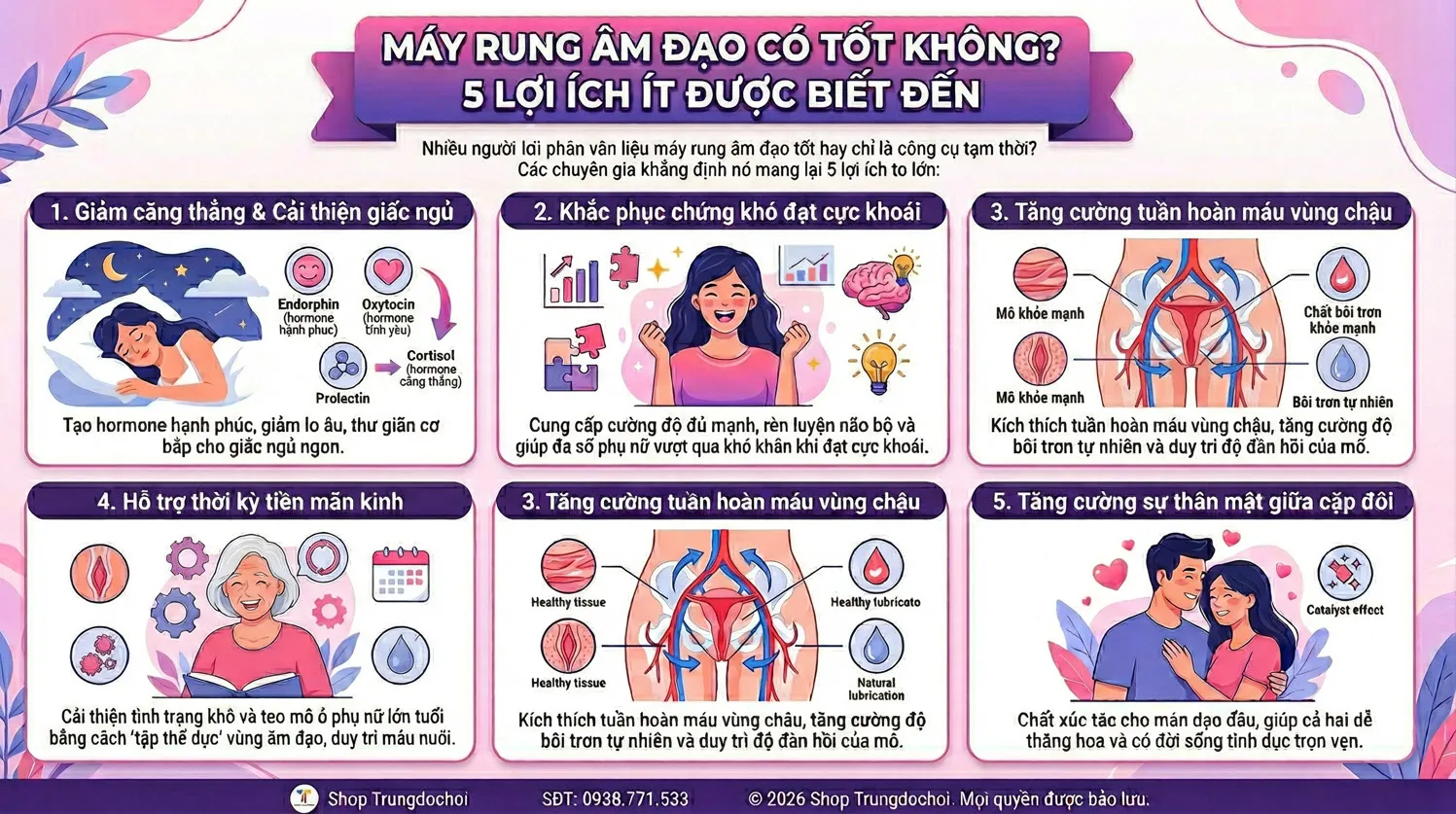 Lợi ích sử dụng máy rung âm đạo