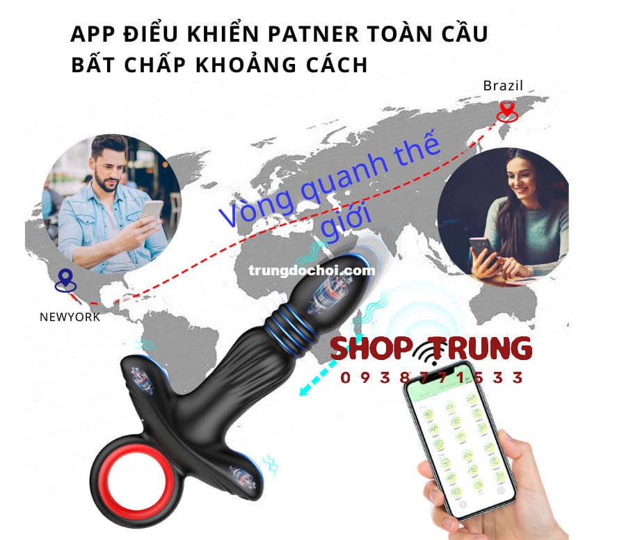 Máy rung hậu môn điều khiển từ xa Máy rung hậu môn điều khiển từ xa