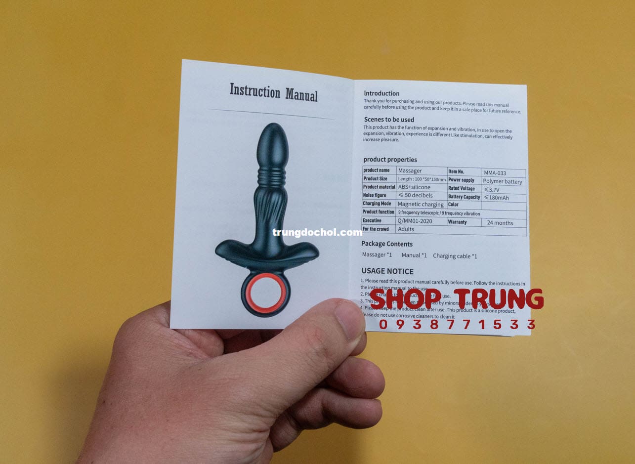 Máy rung hậu môn điều khiển từ xa Máy rung hậu môn điều khiển từ xa