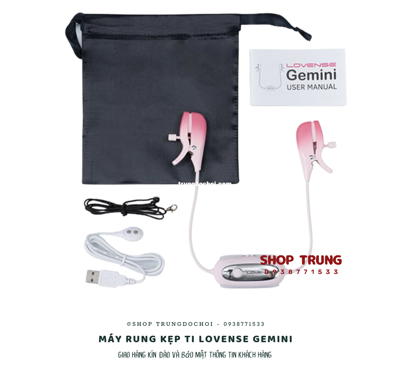 máy rung kẹp ti Lovense Gemini máy rung kẹp ti Lovense Gemini