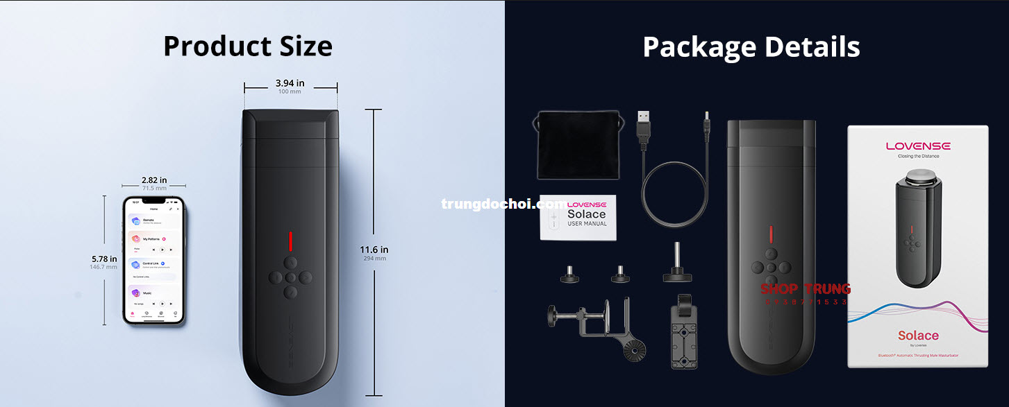 máy thủ dâm rung thụt Lovense Solace máy thủ dâm rung thụt Lovense Solace