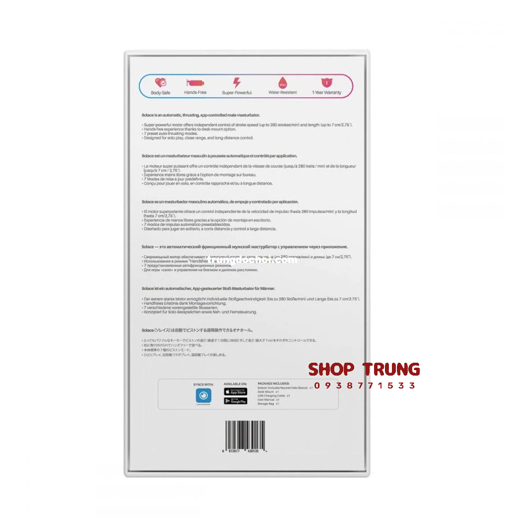 máy thủ dâm rung thụt Lovense Solace máy thủ dâm rung thụt Lovense Solace