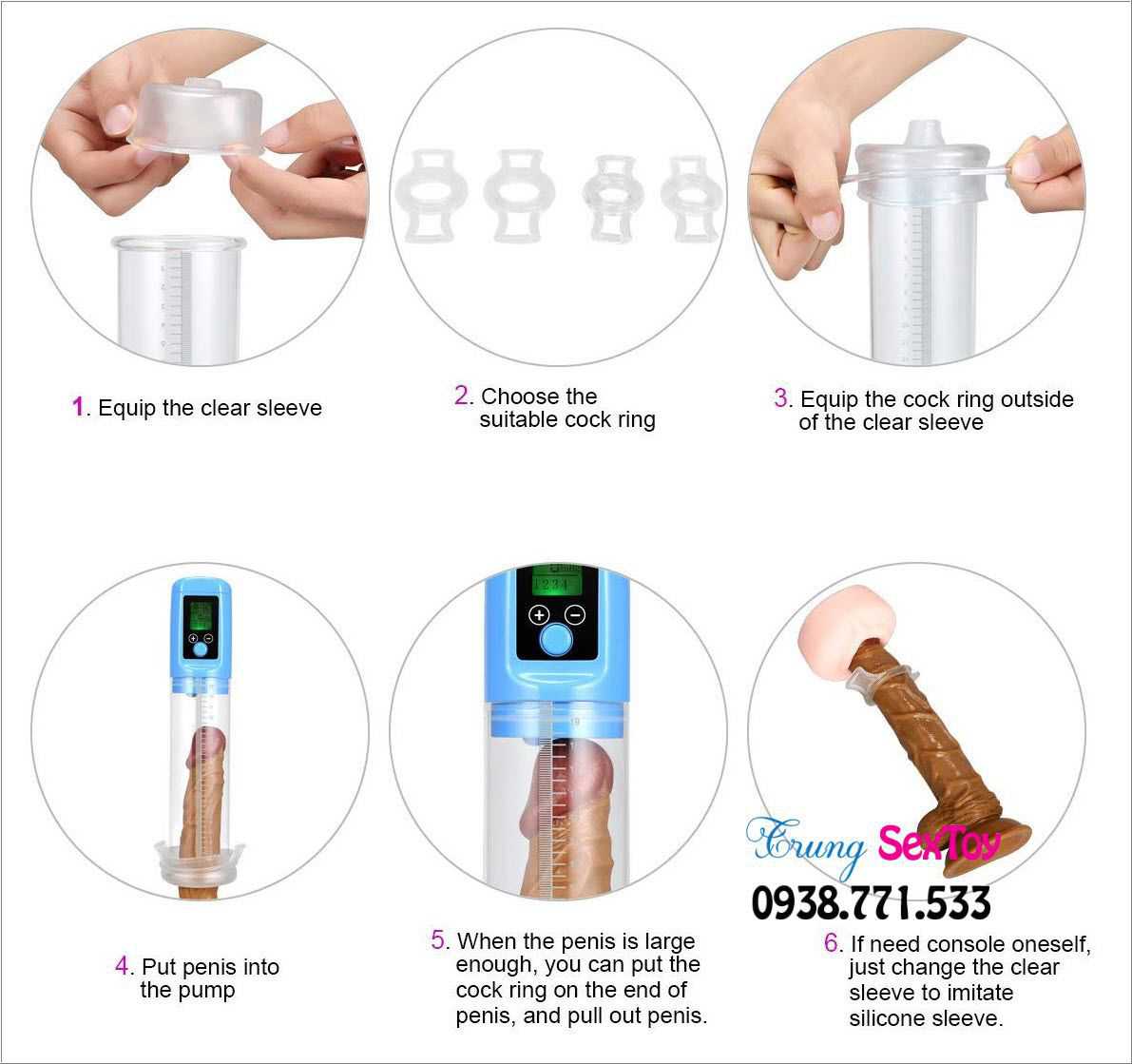 Máy tập dương vật LCD Máy tập dương vật LCD