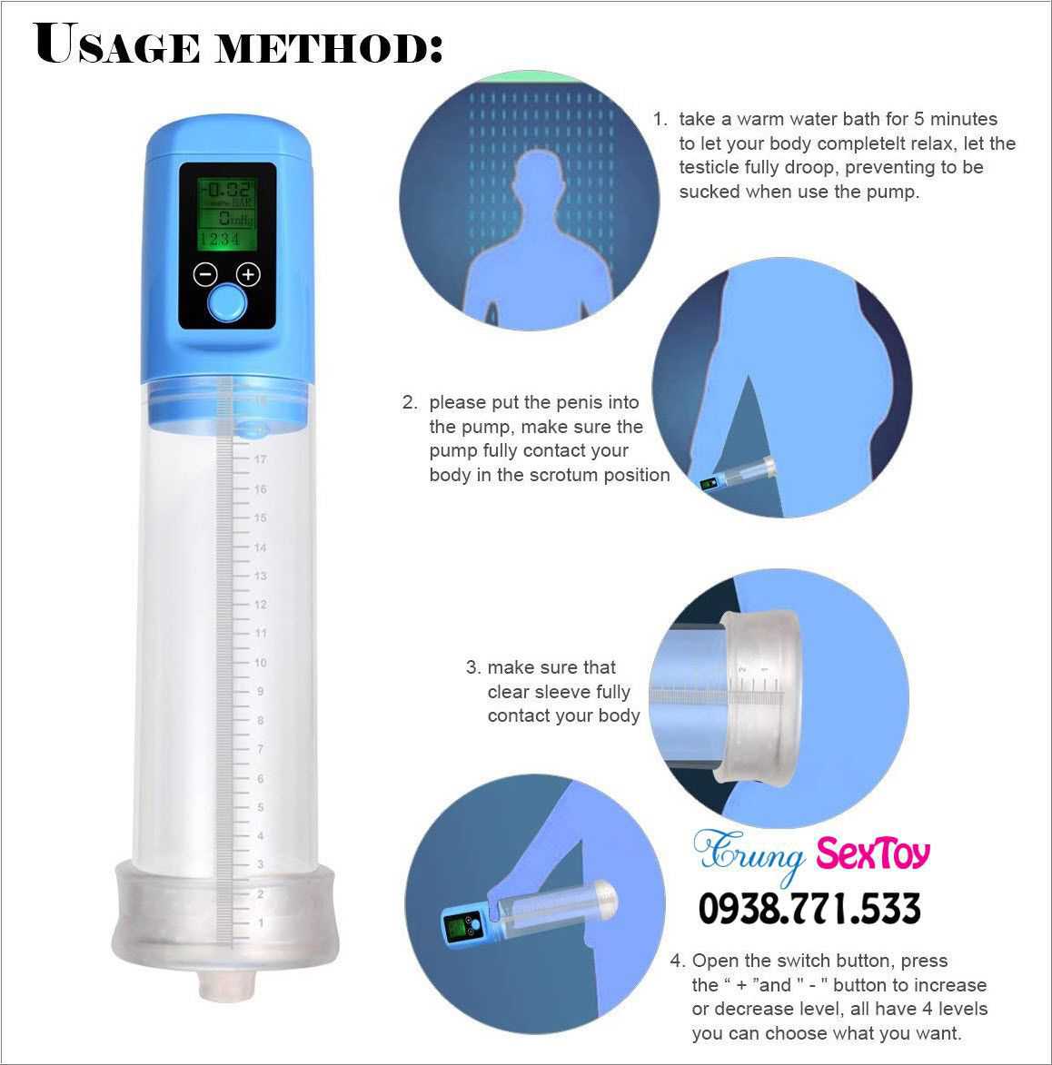 Máy tập dương vật LCD Máy tập dương vật LCD