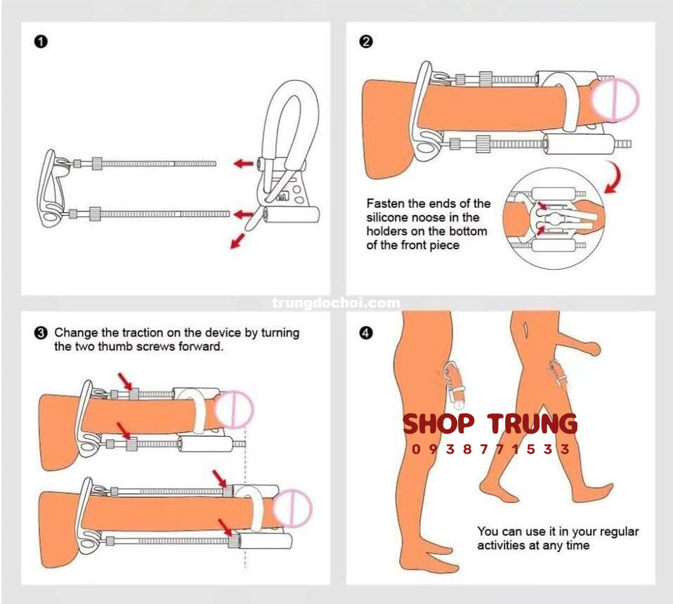 Trọn bộ phụ kiện dụng cụ kéo dài dương vật  Trọn bộ phụ kiện dụng cụ kéo dài dương vật