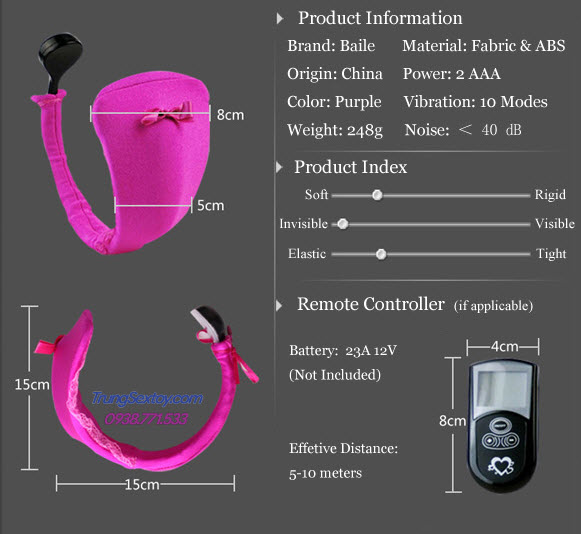 Quần lót có rung điều khiển từ xa Quần lót có rung điều khiển từ xa