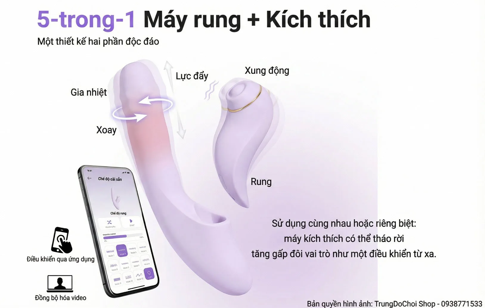 may rung 2 dau Svakom DuoGlow may rung 2 dau Svakom DuoGlow