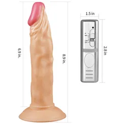 Dương vật giả Lovetoy 18cm Vibrating giải tỏa mọi ham muốn chị em Eva