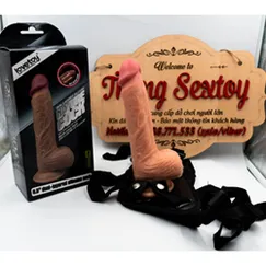 Dương vật giả có dây đeo cho les Lovetoy 20cm - Khiến đời sống phòng the thêm mặn nồng