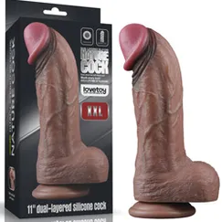 Dương vật giả  Lovetoy Layered Nature Cock XXL size to Silicon 2 lớp siêu mềm mịn