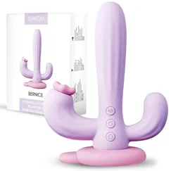 Dương Vật Giả Svakom Bernice 3 Đầu Rung Hút 10 Chế Độ