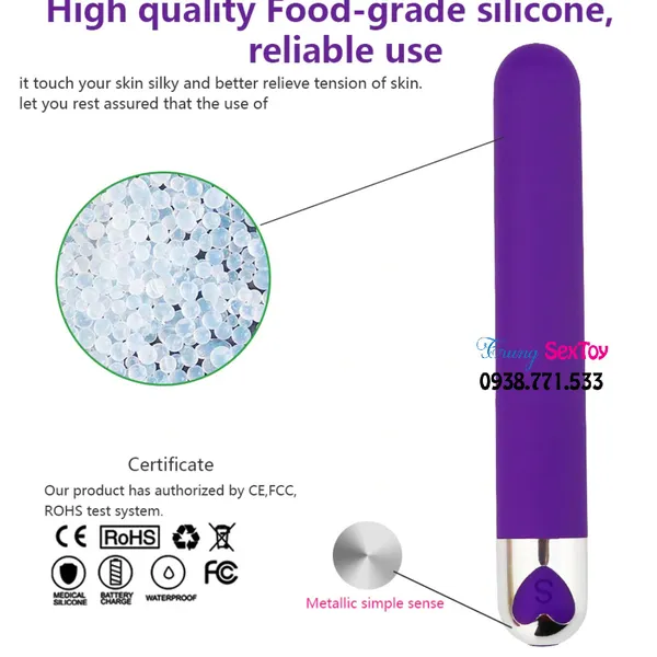 Mê mẩn với sextoy que rung trái tim silicon