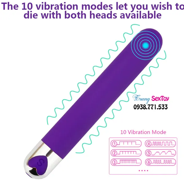 Mê mẩn với sextoy que rung trái tim silicon