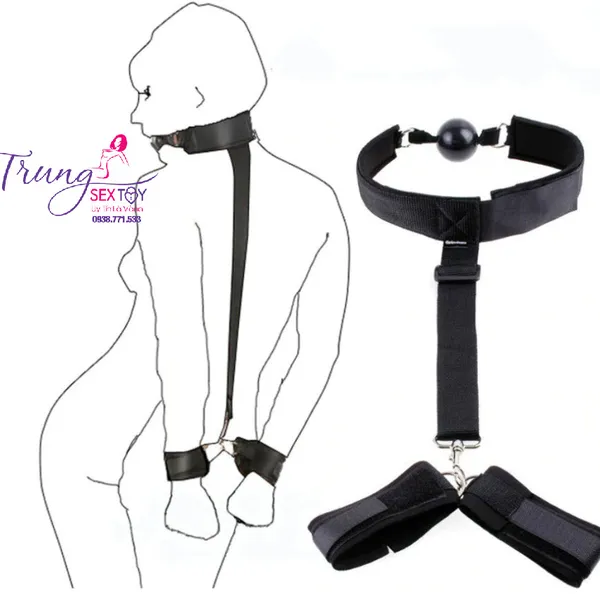 Set Đồ Chơi Bạo Dâm Khóa Tay và Bịt Miệng Siêu Phê