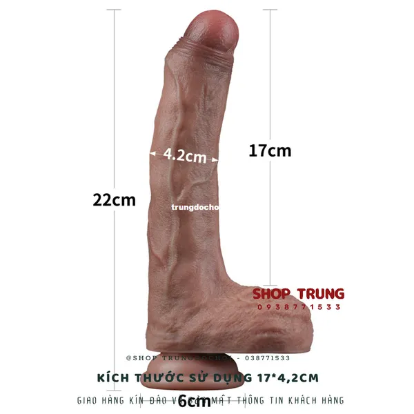 Dương vật giả Lovetoy 17cm mềm mịn như thật 2024