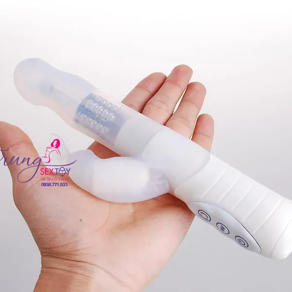 Dương Vật Giả Màu Trắng Rung Xoay Cực Thú Vị