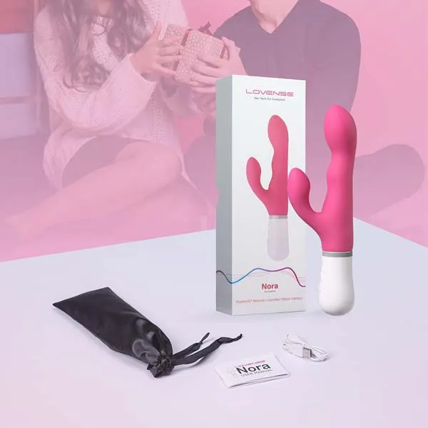Dương Vật Giả Lovense Nora Rung Hai Động Cơ