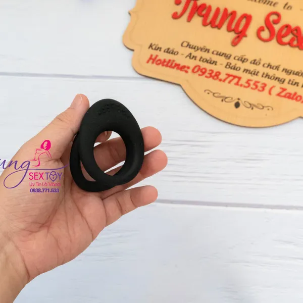 Vòng Đeo dương vật đen có gai