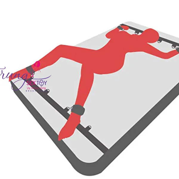 Hệ thống dây trói trên giường đồ chơi bdsm