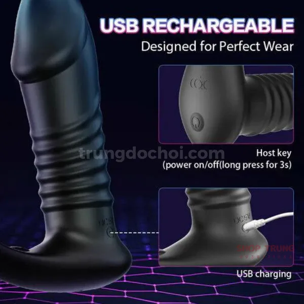 Kích thích hậu môn Fighter - 10 chế độ rung và 3 chế độ thụt siêu phê