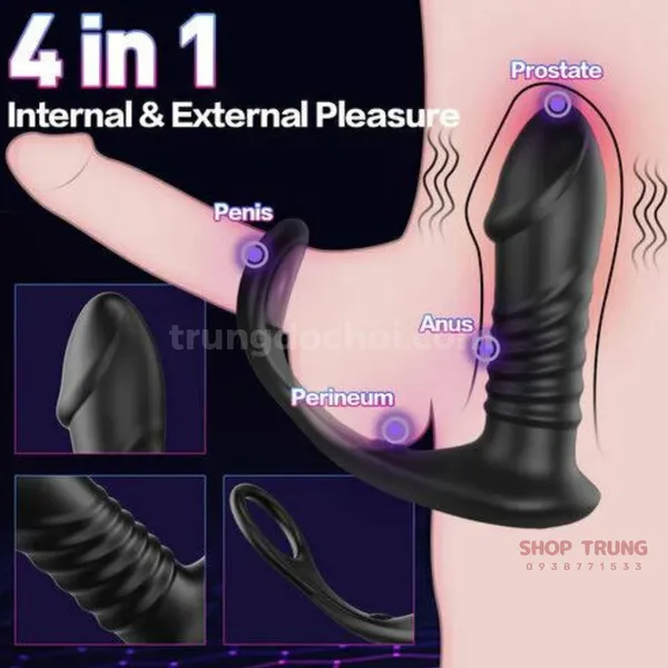 Kích thích hậu môn Fighter - 10 chế độ rung và 3 chế độ thụt siêu phê