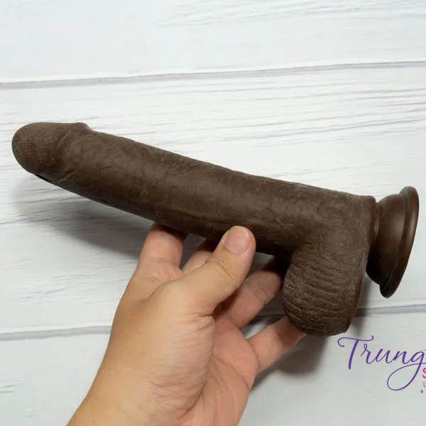 Dương vật giả gắn tường 2 lớp Lovetoy da trượt 23cm