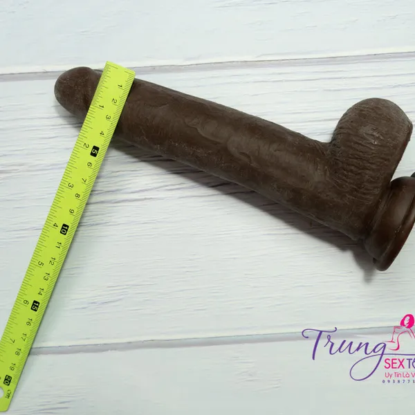 Dương vật giả gắn tường 2 lớp Lovetoy da trượt 23cm