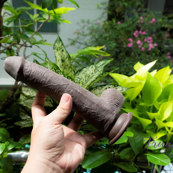 Dương vật giả gắn tường 2 lớp Lovetoy da trượt 23cm