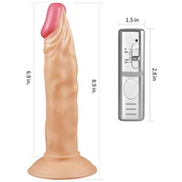 Dương vật giả Lovetoy 18cm Vibrating giải tỏa mọi ham muốn chị em Eva