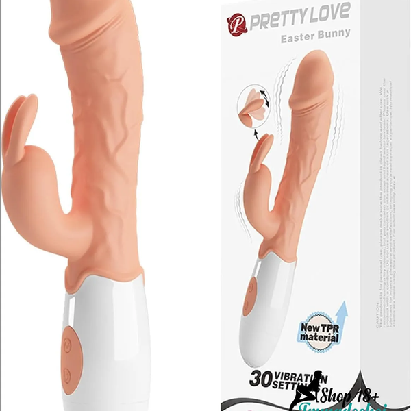 Máy Rung Âm Vật Pretty Love Easter Bunny 30 Chế Độ Rung, Tai Thỏ Kích Thích Kép