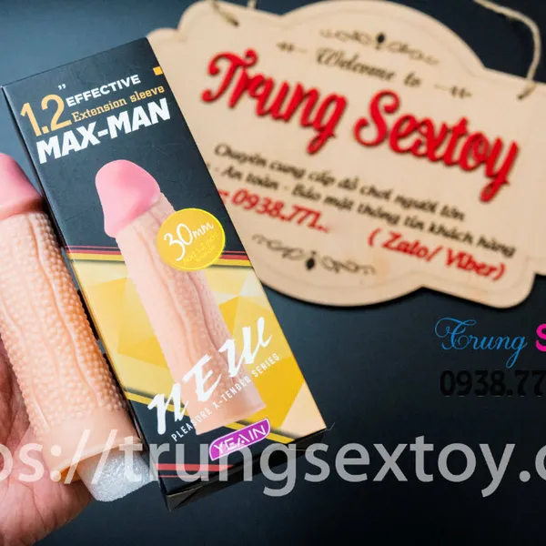Bao Cao Su Tăng Kích Thước Dương Vật Có Gai Maxman 02