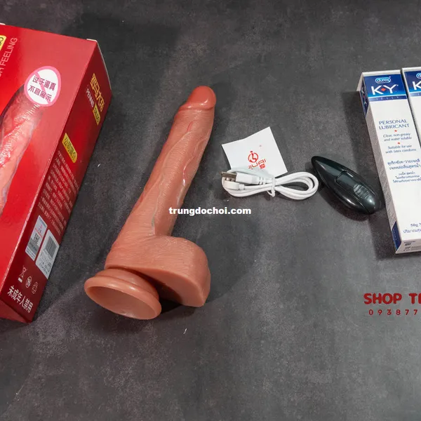 Dương vật giả rung thụt 15cm này giúp bạn có trải nghiệm tình dục tuyệt vời