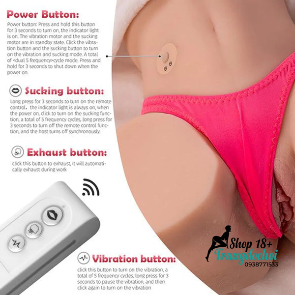 Torso Sonia Âm Đạo Giả Cao Cấp Rung Rên Bú Điều Khiển Từ Xa