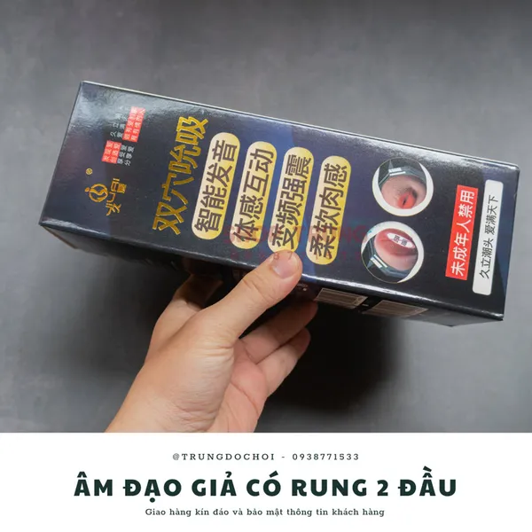 Âm đạo giả 2 đầu có rung rên siêu đỉnh 
