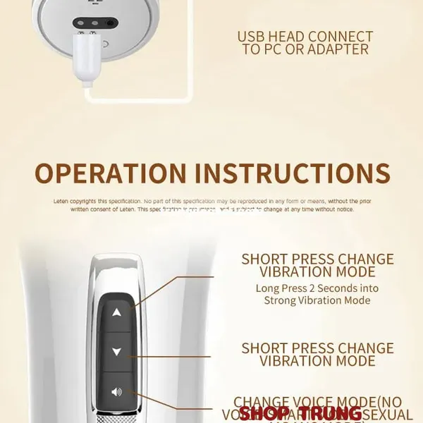  Âm Đạo Giả Leten Có Rung - Tính Năng Âm Thanh Giọng Nói Diễn Viên