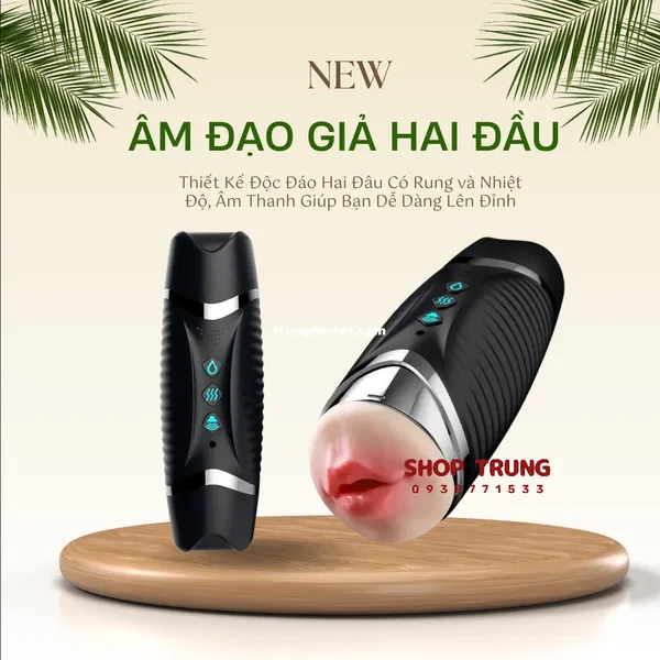 Âm Đạo Giả Hai Đầu Màu Đen Có Nhiệt Độ