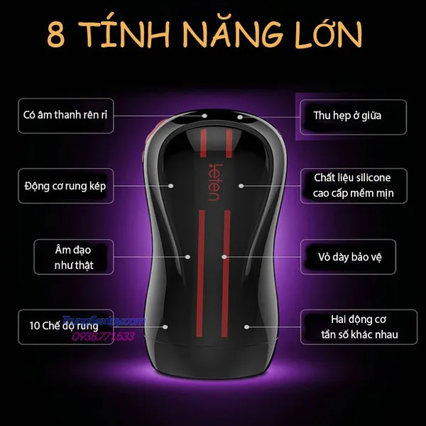 Âm đạo giả leten Electric Hip động cơ mạnh mẽ vuốt ve dương vật