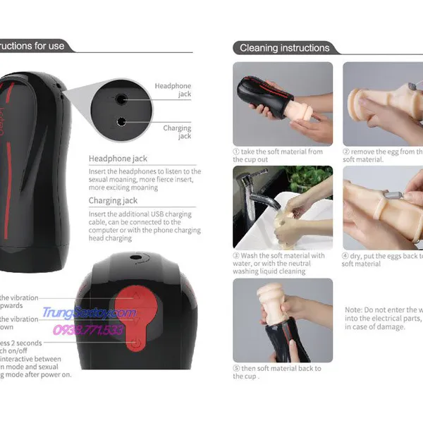 Âm đạo giả leten Electric Hip động cơ mạnh mẽ vuốt ve dương vật