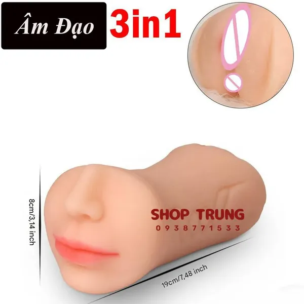 Âm Đạo Giả SIlicon Hai Đầu Mini Đa Năng Cho Nam