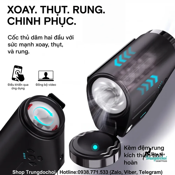 Máy Thủ Dâm Tự Động Kaotik Labs The Shotty - Xoay Thụt Tự Động, Kết Nối App