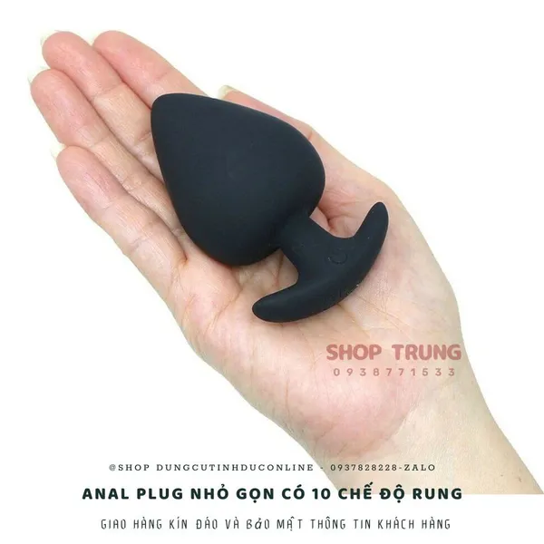 Anal Plug Nhỏ Gọn Có 10 Chế Độ Rung