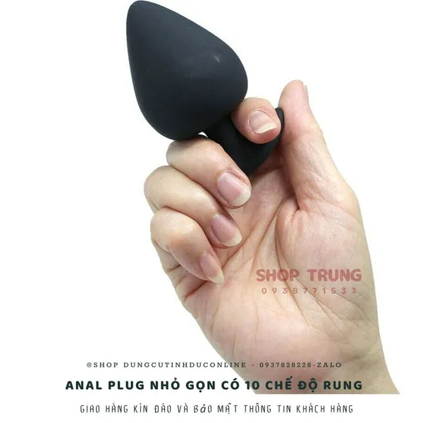 Anal Plug Nhỏ Gọn Có 10 Chế Độ Rung