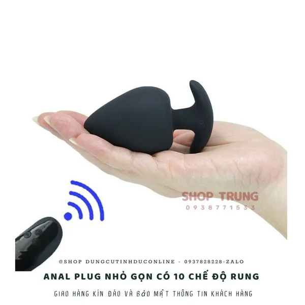 Anal Plug Nhỏ Gọn Có 10 Chế Độ Rung