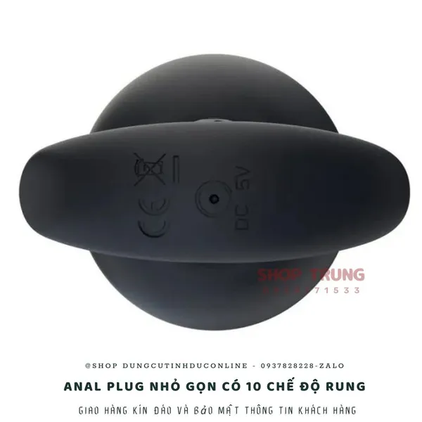 Anal Plug Nhỏ Gọn Có 10 Chế Độ Rung